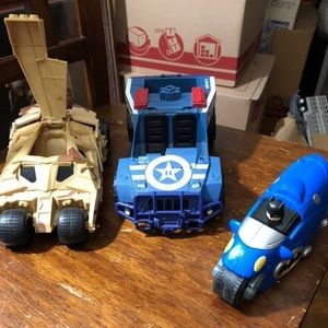 Superhero toy vehicle lot